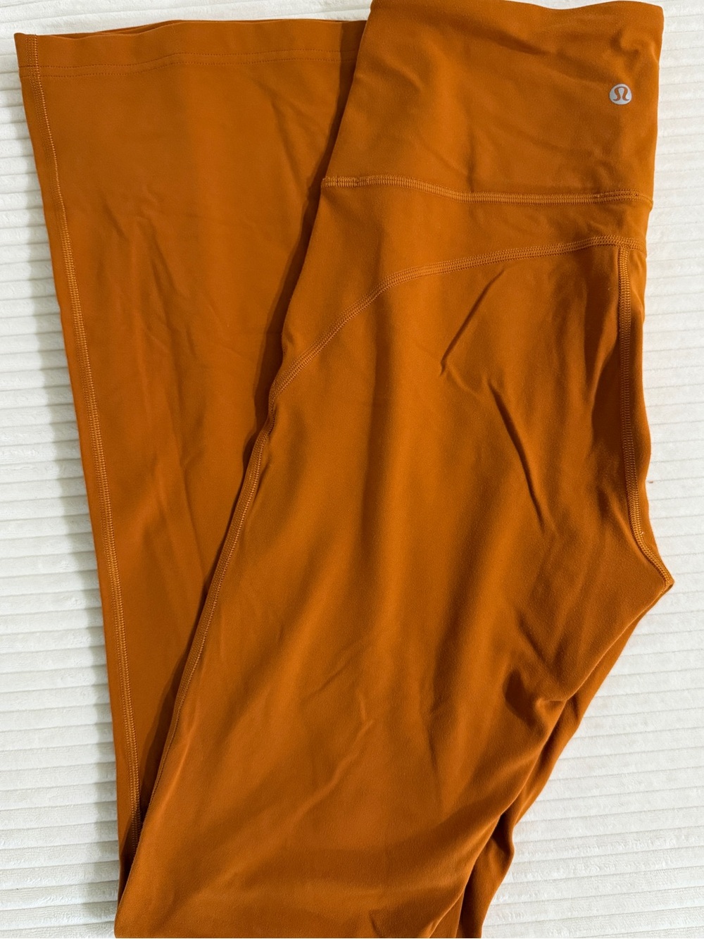 Lululemon Groove Super-High-Rise Flared Pant Nulu Roasted Orange Size 6